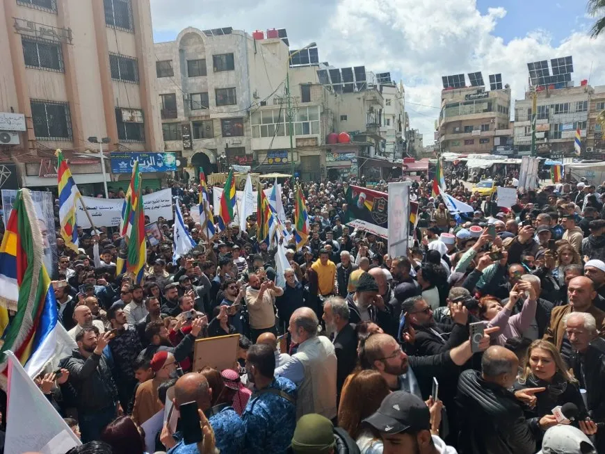 Una manifestación en Suweyda exige el derecho a la autodeterminación