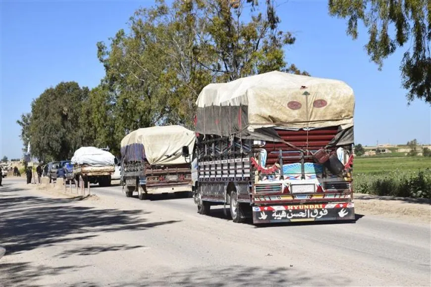 El cuarto grupo de desplazados de Afrin regresa desde Hasaka a sus hogares