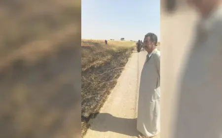 Un incendio destruye 6 dunams de trigo en la zona rural de Dirbasiyah