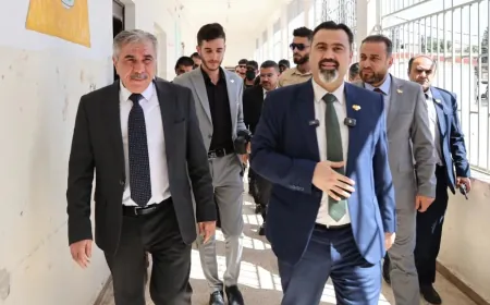 El gobernador de Hasaka y el ministro de Educación supervisan los centros de examen