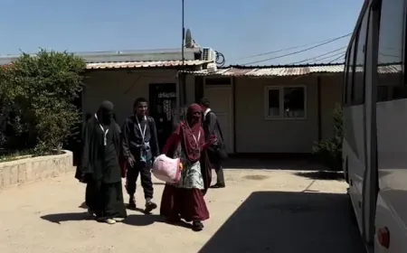 12 familias de miembros del ISIS abandonan el campamento de Roj