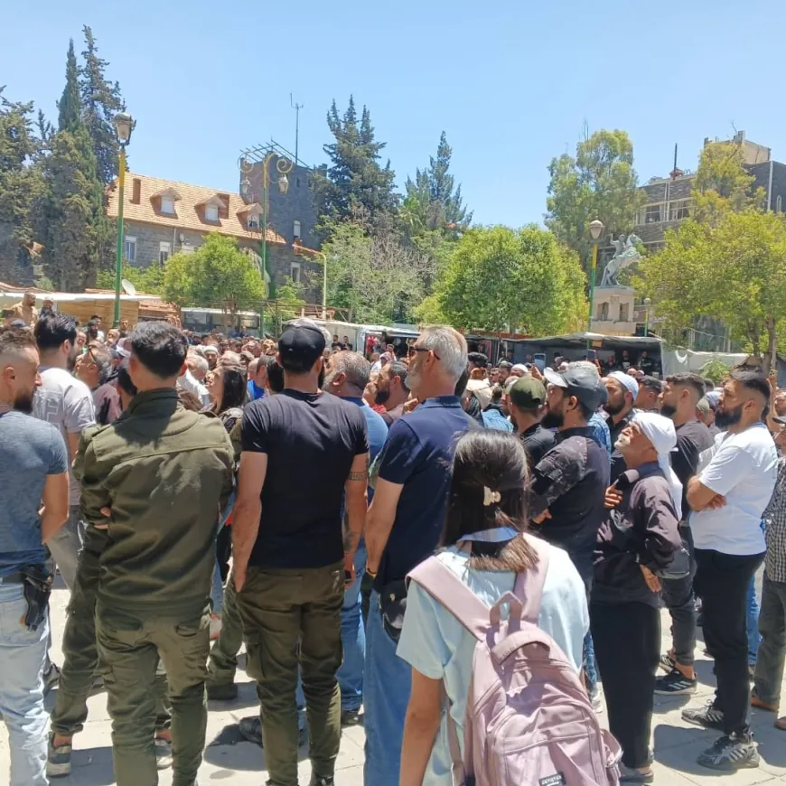 Protesta en Sweida exige la resolución del expediente de los prisioneros