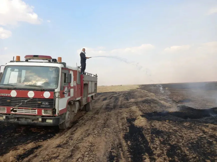 Un incendio arrasa cerca de 200 dunams de trigo en Hasaka