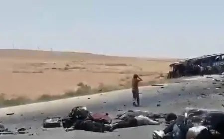Ocho personas mueren en un accidente entre dos autobuses en la carretera entre Deir ez-Zor y Damasco