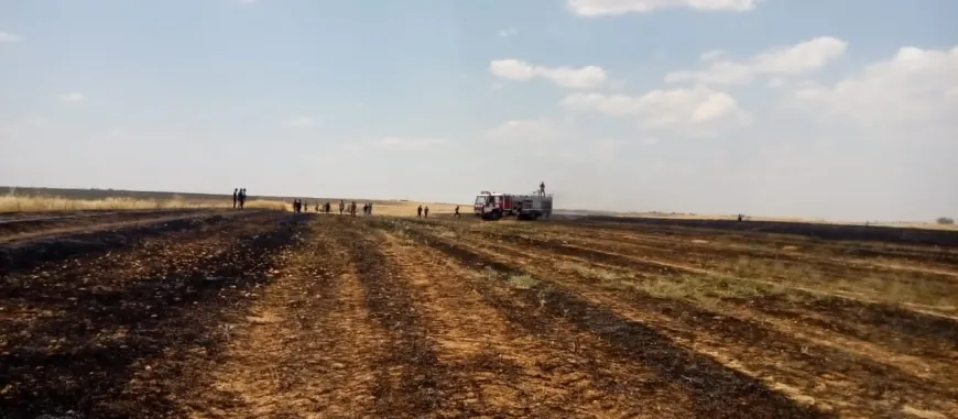 Un incendio destruye 70 dunums de cultivo de cebada en Derbasiyah