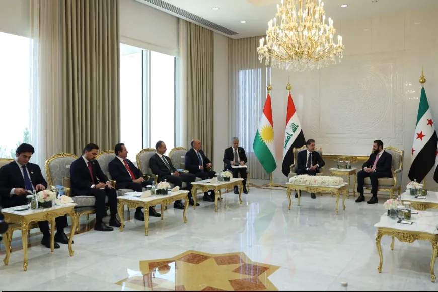 Al-Sharaa recibe a Nechirvan Barzani en Damasco