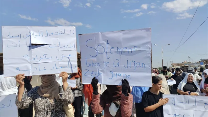 Habitantes de Dirbêsiyê y Zirgan salen a las calles contra el aumento de los precios