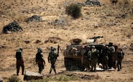 La patrulla israelí establece un puesto de control en la campiña del norte de Quneitra
