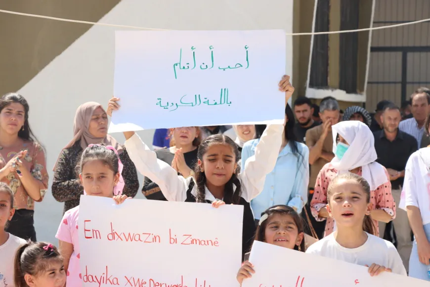 Los residentes de Qamishlo y Girkê Legê rechazan las restricciones a la educación del idioma kurdo