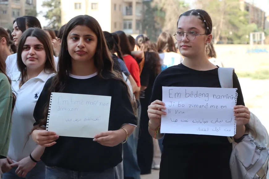 Los estudiantes de Jazira exigen la educación en el idioma kurdo por segundo día consecutivo