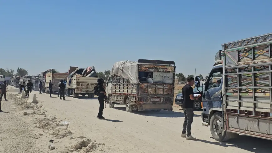 El segundo convoy de desplazados internos de Serêkaniyê parte hacia sus aldeas
