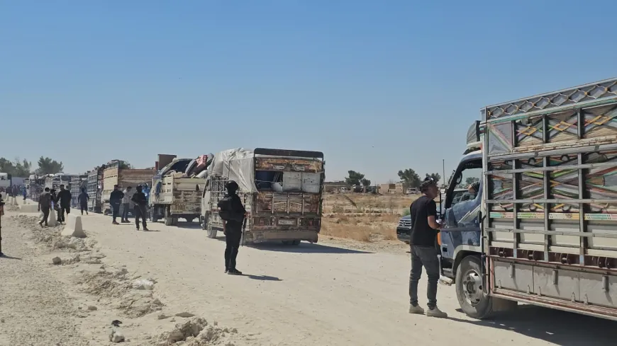 El segundo convoy de desplazados internos de Serêkaniyê parte hacia sus aldeas