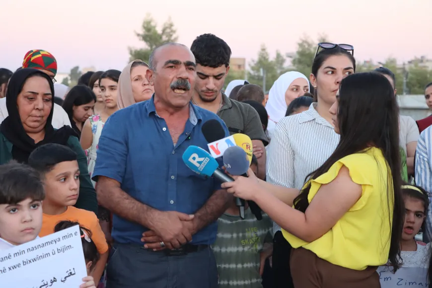 Protesta en Qamishlo contra la limitación de las clases de lengua kurda