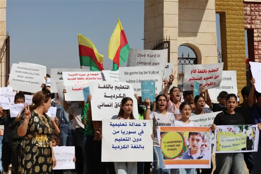 Manifestaciones en las ciudades de Jazira exigen educación en el idioma kurdo