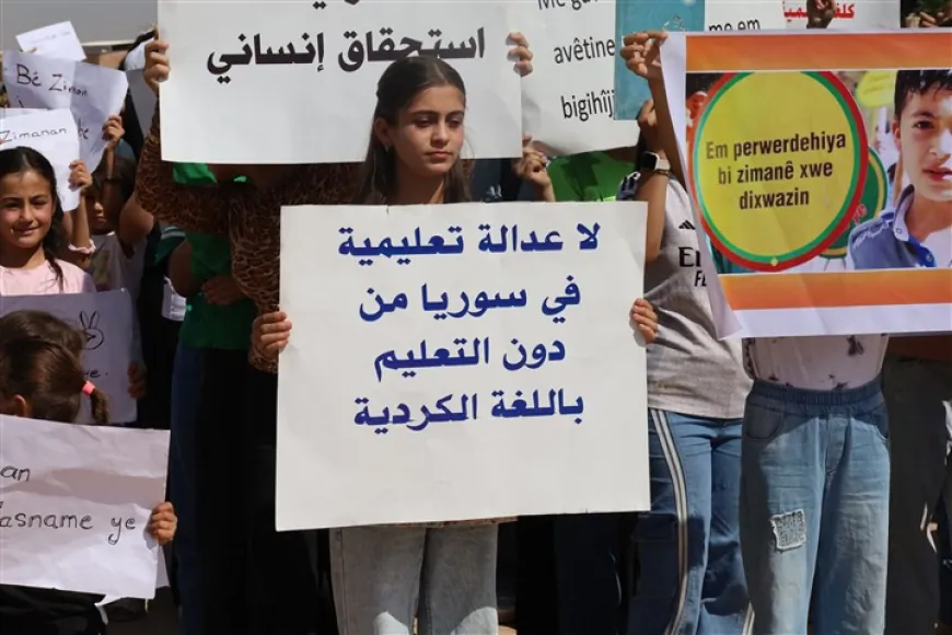 Manifestaciones en las ciudades de Jazira exigen educación en el idioma kurdo