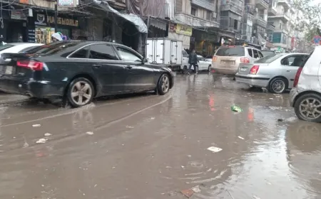 Las lluvias provocan inundaciones en Alepo