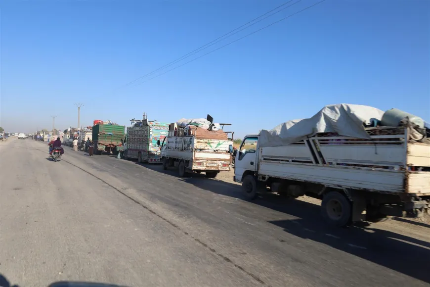 El cuarto grupo de desplazados internos de Serêkaniyê se dirige a casa