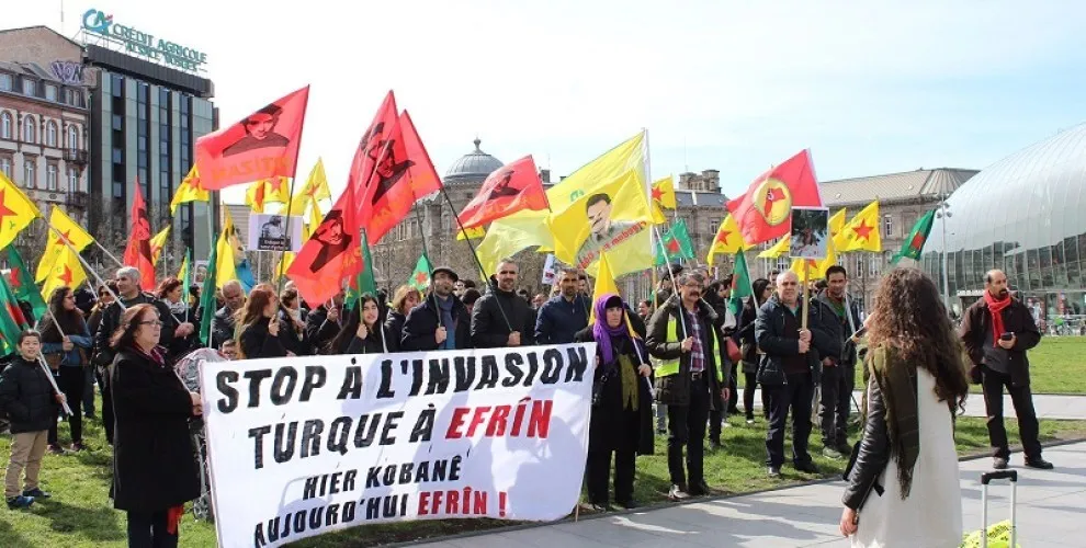 Kurdistaniyên Strasboûrgê ji bo Efrînê daketin qadan