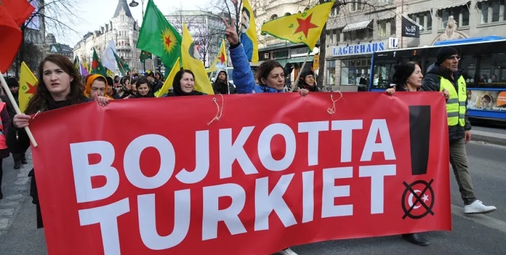 Li Stockholmê sirûda ‘Baykot Tirkiye’ hat berzkirin