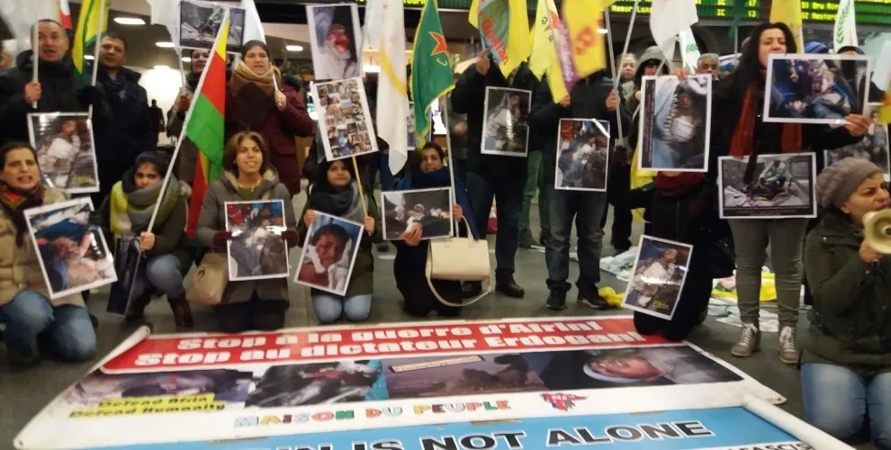 Kurdistaniyan ji bo piştgiriya Efrînê qadên Ewrûpayê dagirtin