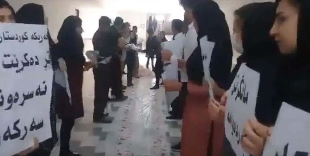 Xwendekarên Zanîngehê destek dan çalakiya kolberên Rojhilatê Kurdistanê 