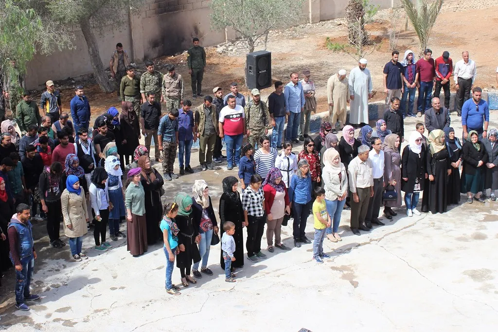 Li Tebqayê xaça dêra Serciyos û Baxos hat daliqandin