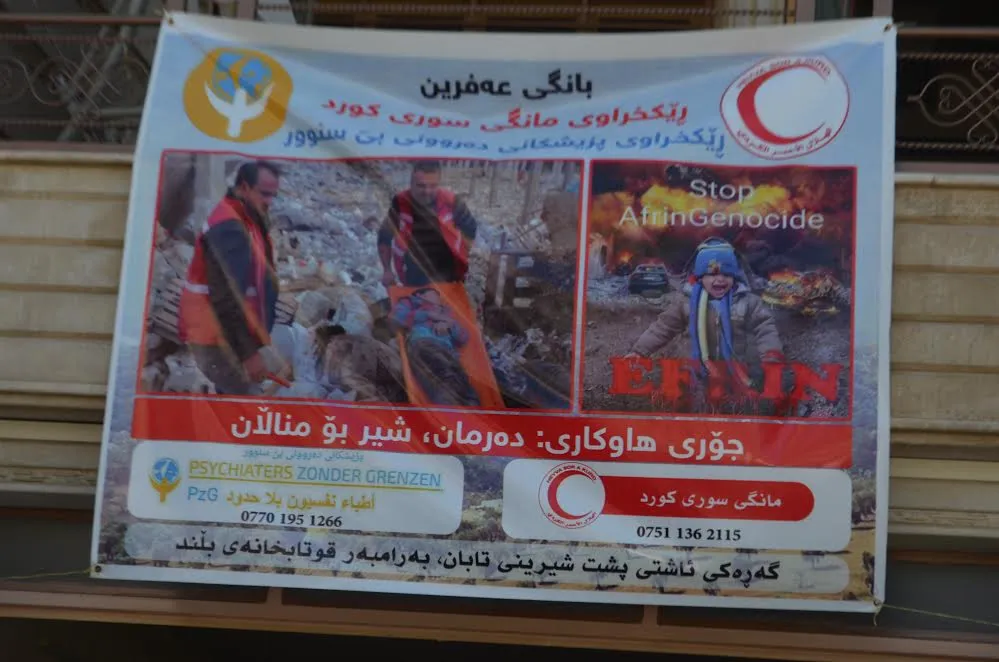 Gelê Silêmaniyê komkirina alîkariyê ji bo Efrînê didomînin