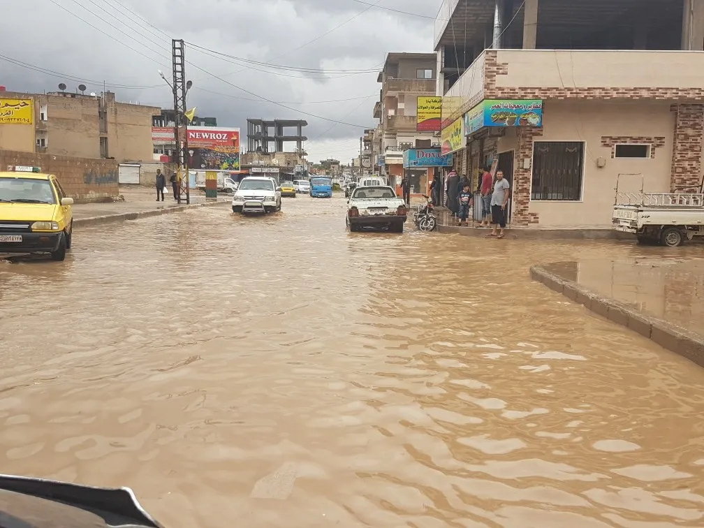 Li Hesekê û Girê Spî baraneke dijwar bariya 