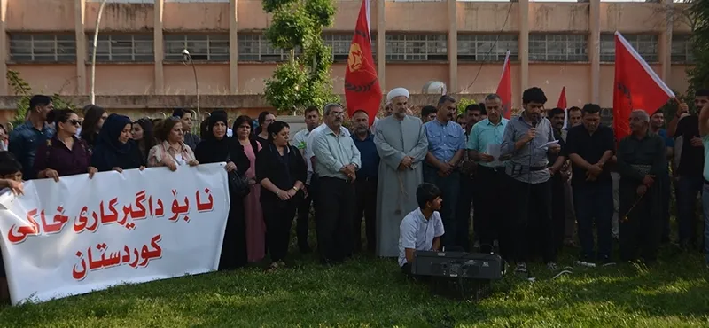 Li Başûrê Kurdistanê dagirkerî hate protestokirin