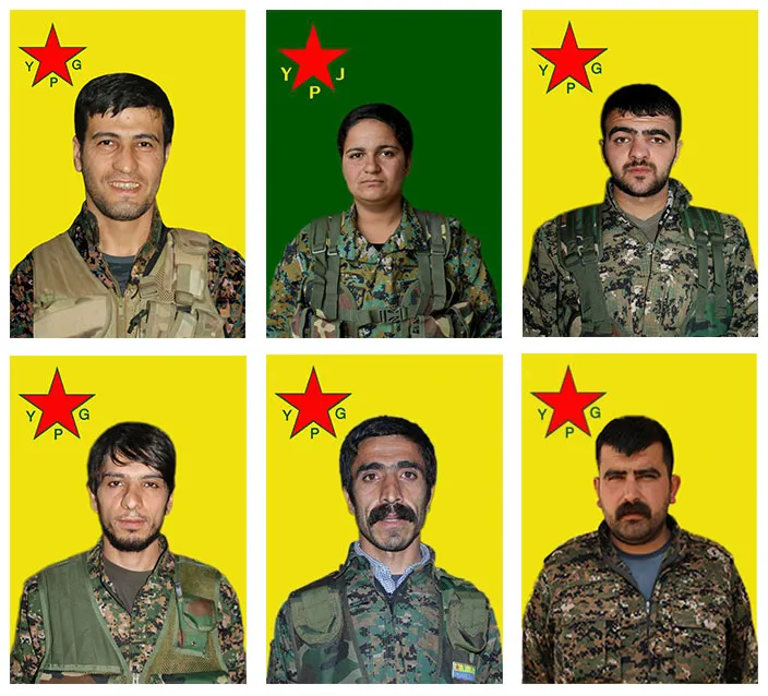 YPG’ê nasnameyên 6 şehîdên Berxwedana Serdemê eşkera kir
