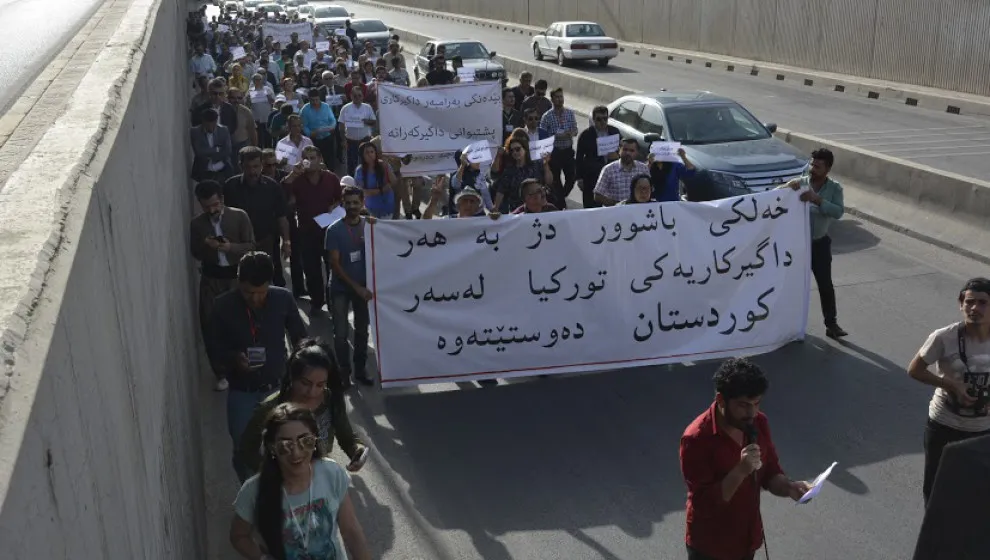 Ji meşa Silêmanî banga 'Tirkiyeyê derbixin' li Iraq û Herêma Kurdistanê hate kirin