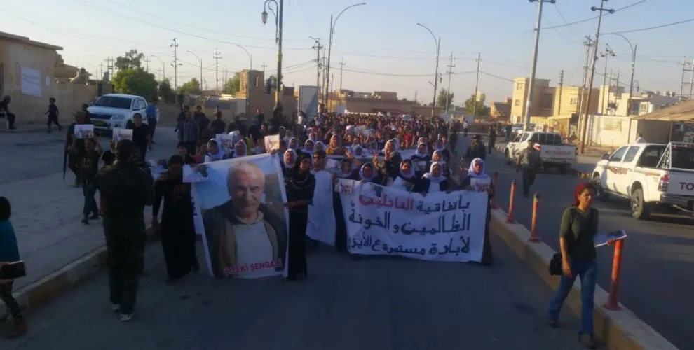 Civaka Êzidxanê li dijî êrîşan daketin qadan- Hat Nûkirin