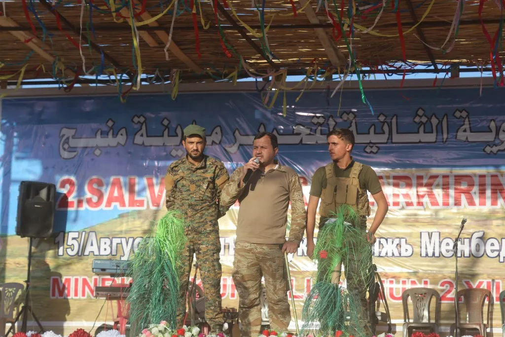 Meclisa Leşkerî ya Minbicê soza parastina Minbicê nû kir