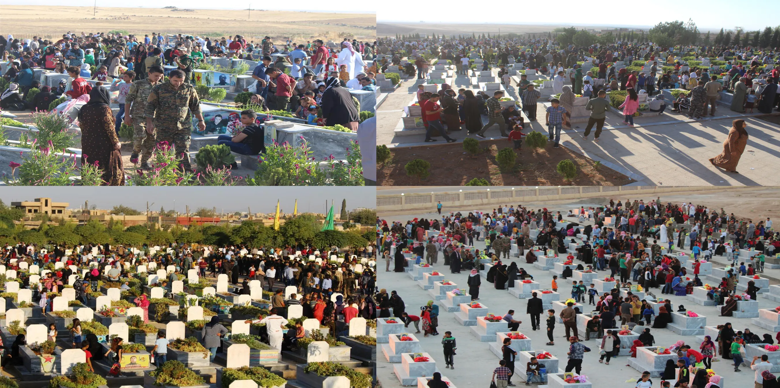 Gelê Rojava li goristanên cangoriyan dest bi cejnê kir