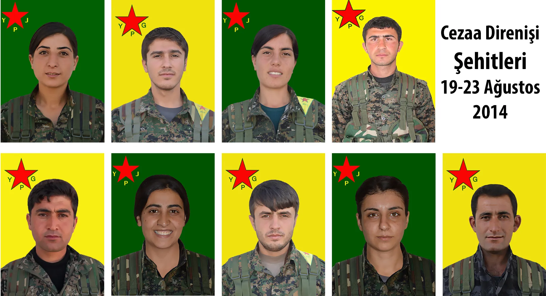 YPG`ê nasnameyên lehengên berxwedana Cezaayê aşkera kirin