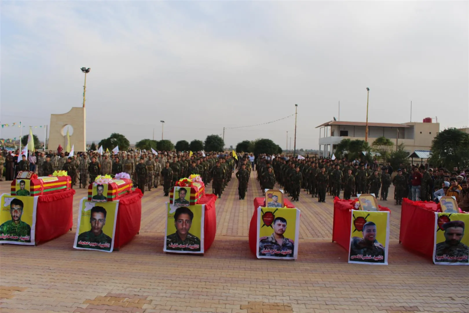 Cenazeyê 3 şervanên QSD’ê bi merasîmekê hatin veşartin