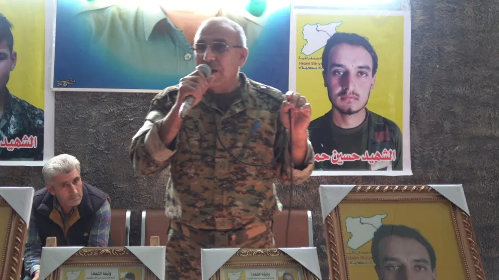 Ji bo 2 şehîdên QSDʹê li Serêkaniyê merasîma xiyabî