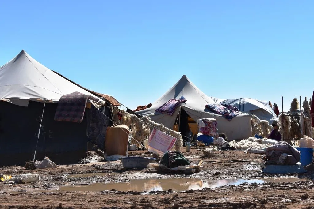 Koçberên Kampa Ebû Xeşeb ji ber lehiyê bê zar in