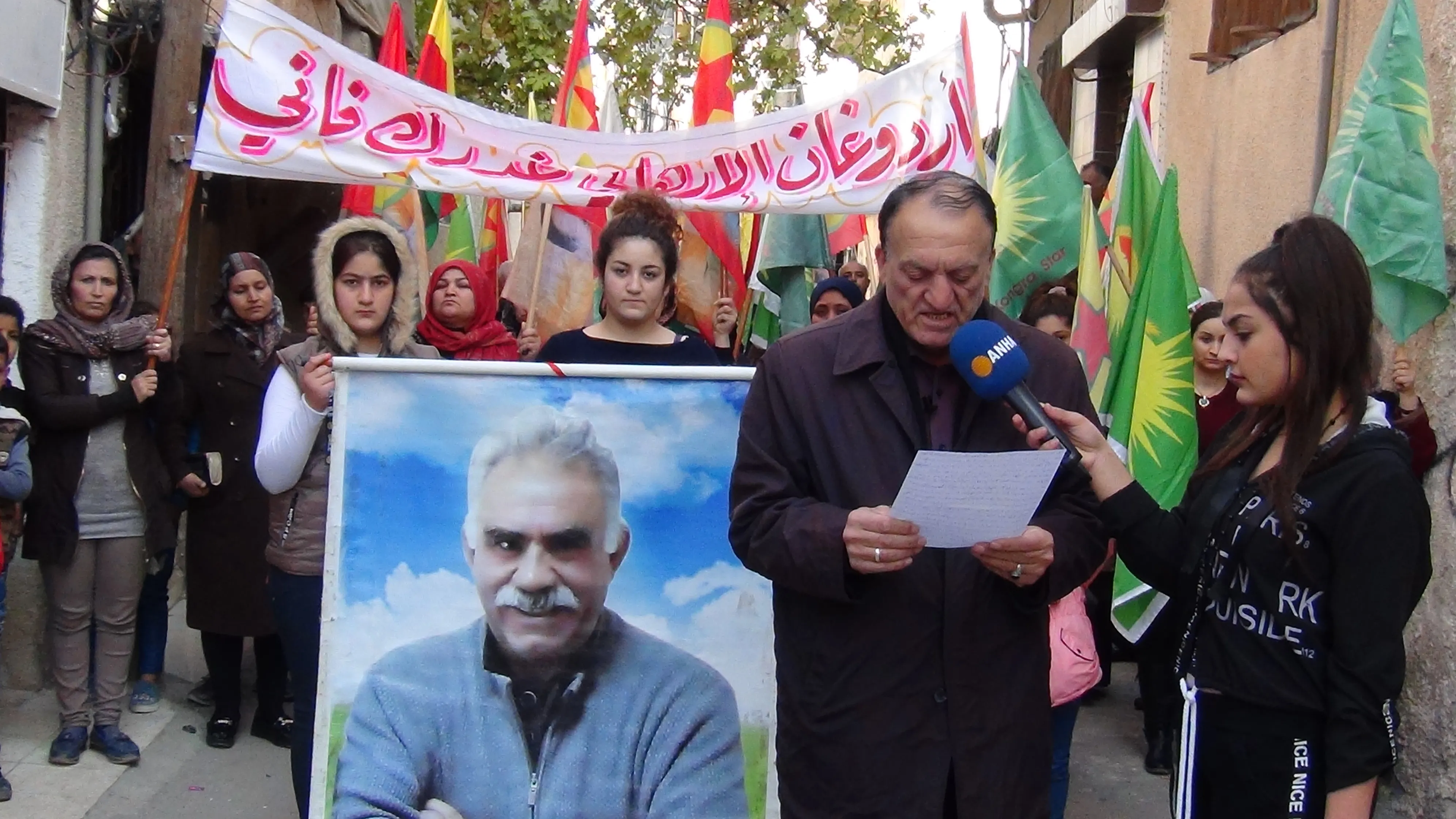 Gefên Tirkiyê li Şamê hatin protesokirin