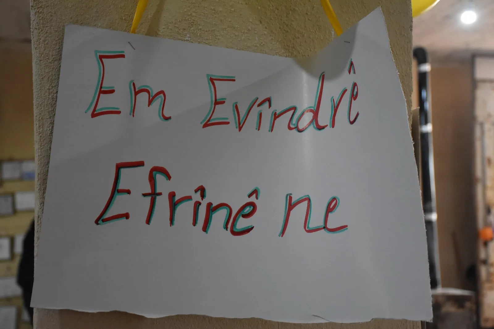 Di wêneyên zarokên Efrînê de daxwaza azadiya Ocalan û ya Efrînê
