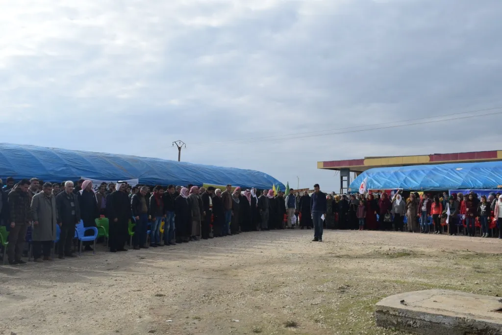 Şêniyên Girê Spî li dijî gefên dagirkeran çalakî li dar xistin