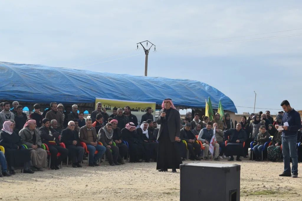 Şêniyên Girê Spî li dijî gefên dagirkeran çalakî li dar xistin