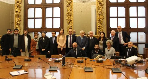 Şandeya şaredariyên Bakur û Rojhilatê Sûriyê serdana Îtalyayê kir