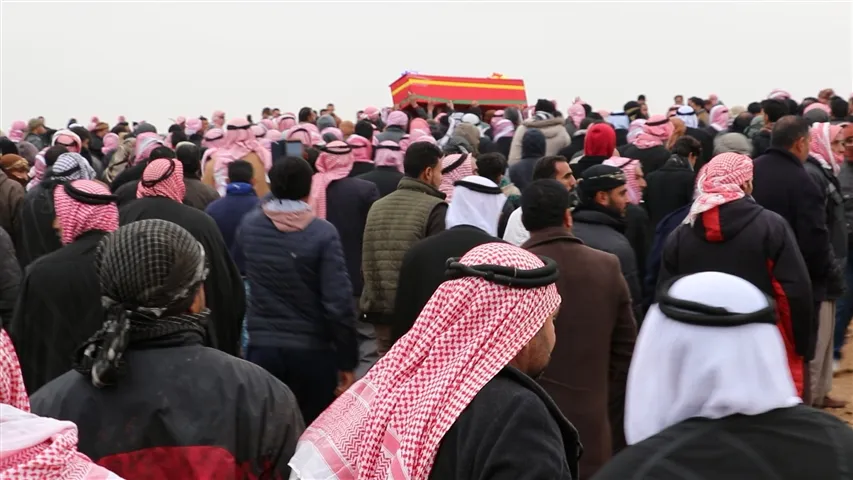 Cenazeyê şehîd Hemûd El-Elî li gundê wî hat veşartin