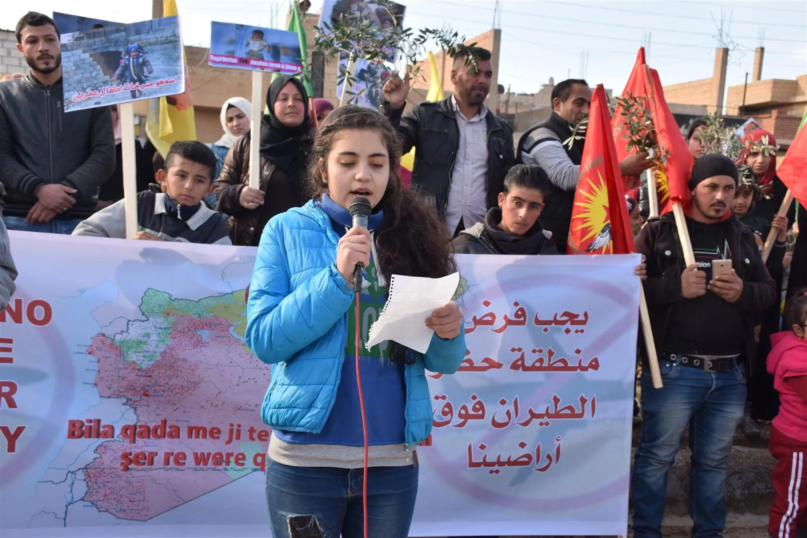  Hesekê, Amûdê û Dirbêsiyê: Em ê Efrînê rizgar bikin