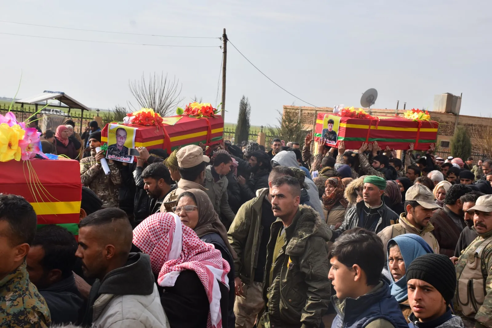 Cenazeyê şehîdên Pêngava Bagera Cizîrê li Hesekê hatin veşartin