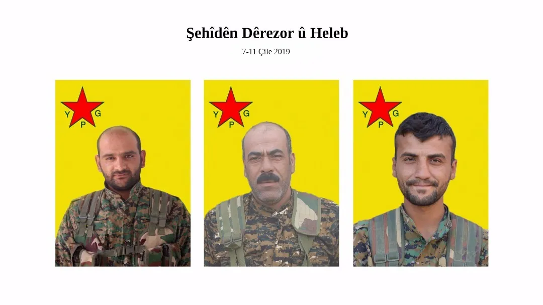 YPG’ê nasnameya 3 şehîdan eşkere kir