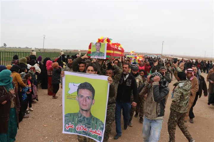 Şehîdên "Şerê Tinekirina Terorê" li Şedadê hatin veşartin