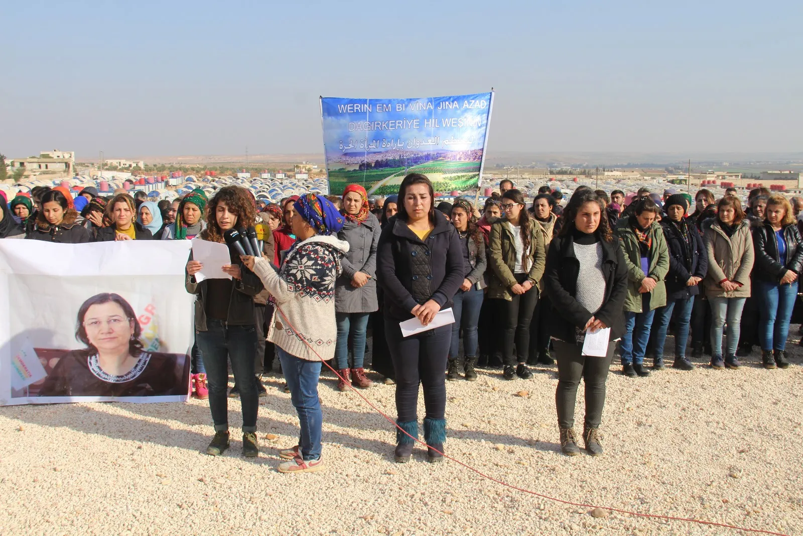 Jinên Efrînî bang li hiqûqa mafê mirovan kirin ku ji bo Leyla Guven bikevin tevgerê