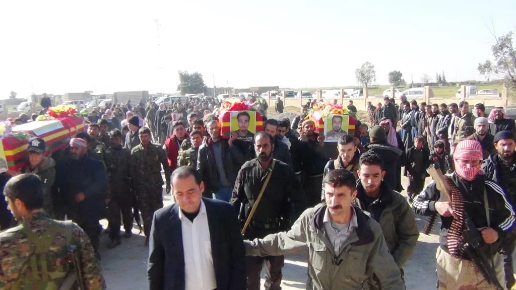 Cenazeyê 3 şehîdên QSD‘ê hatin veşartin